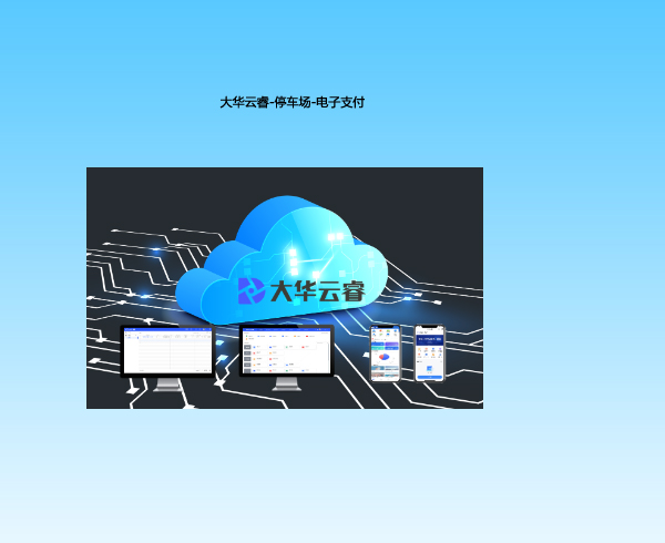 大華云睿-停車場-電子支付